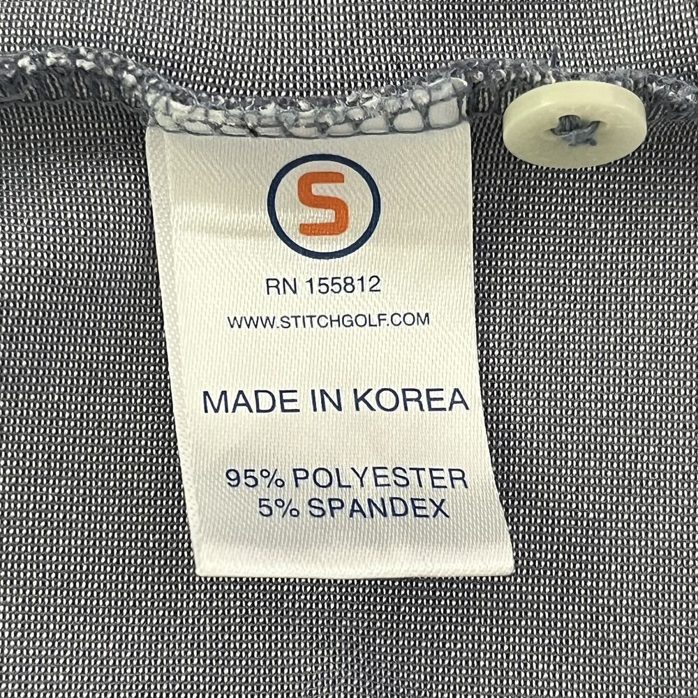 Stitch Vintage Lot Of 2 Polo Shirts Men’s M/L Gray Stripe Golf Stretch - Picture 15 of 16
